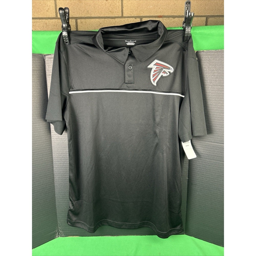 Antigua Atlanta Falcons NFL Mens Short Sleeve Tribute Polo Shirt Black S